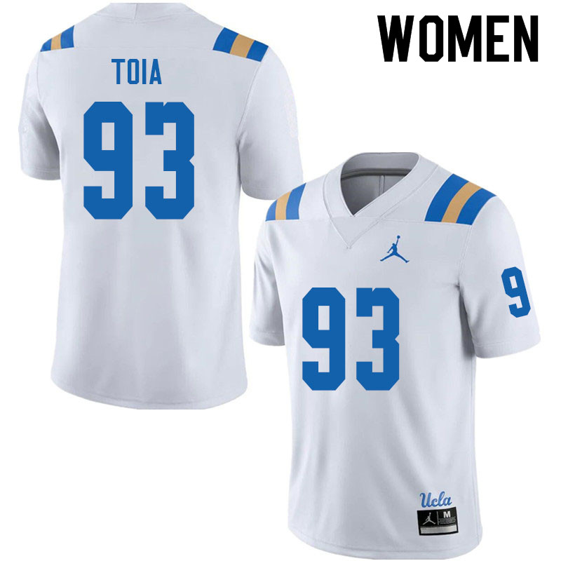 Jordan Brand Women #93 Jay Toia UCLA Bruins College Football Jerseys Sale-White - Click Image to Close